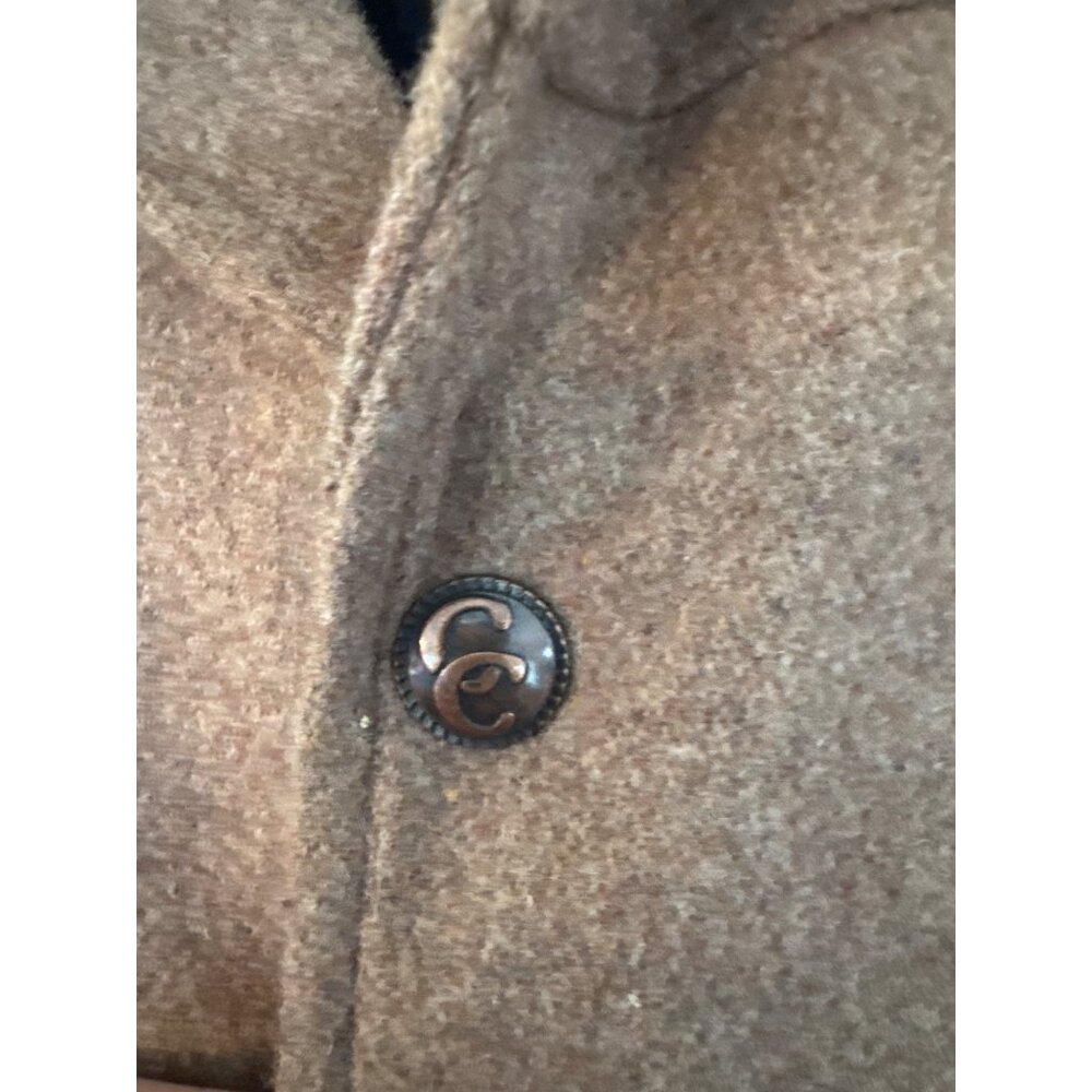 Cripple Creek Brown Wool Blend Western Snap Button Vest Size Medium - Picture 4 of 9